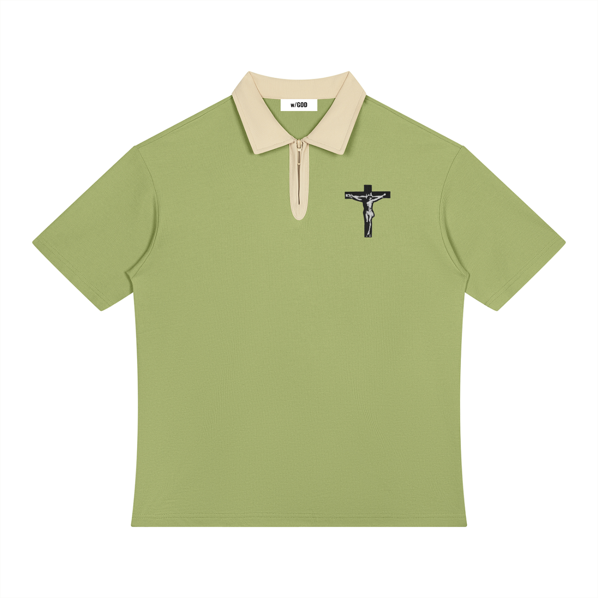 Jesus is king Unisex Color Block Quarter-Zip Polo Shirt