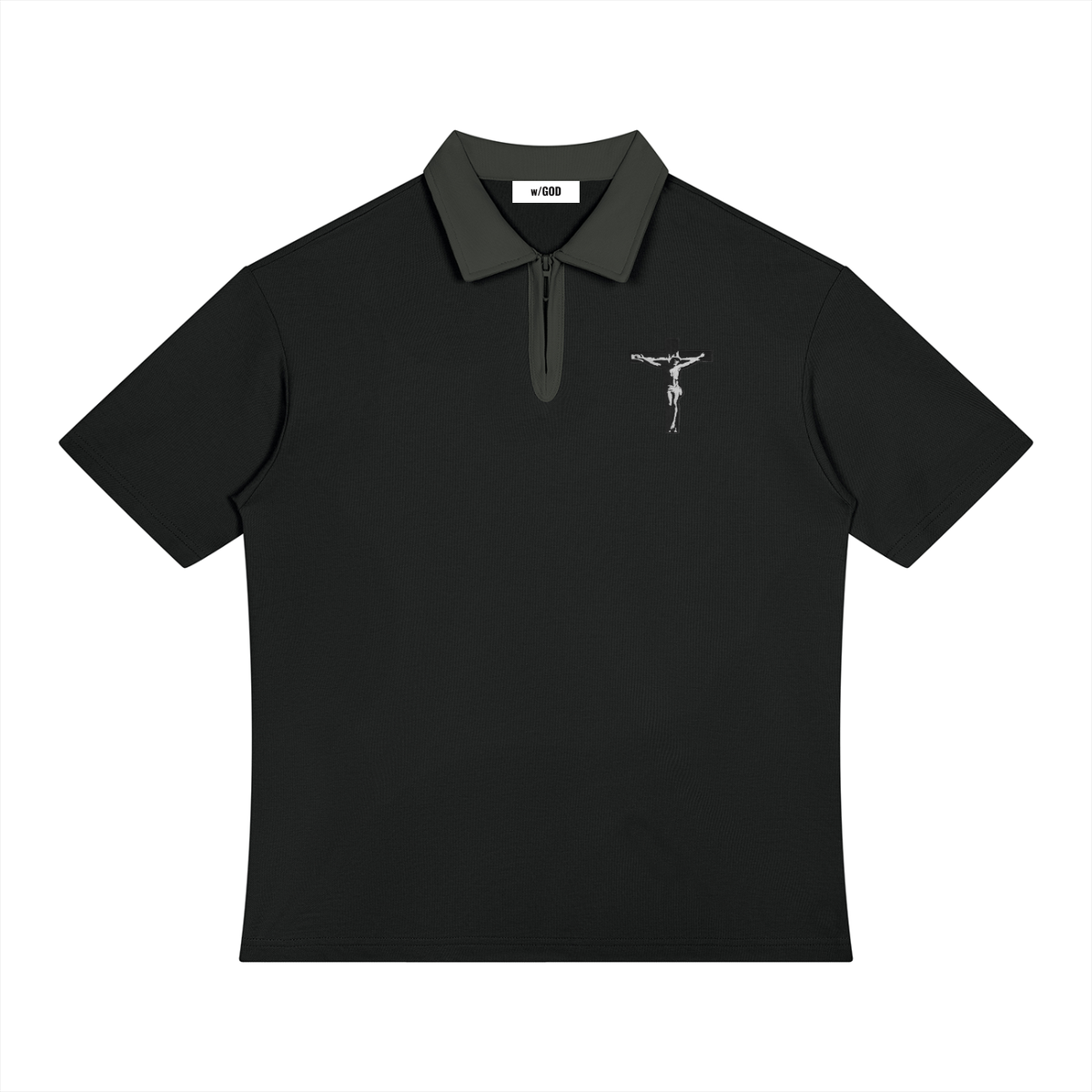 Jesus is king Unisex Color Block Quarter-Zip Polo Shirt