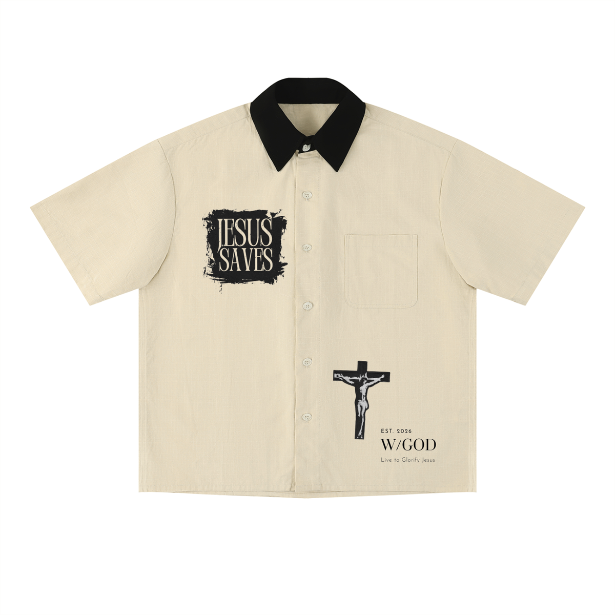 Let All Praise the Lord Unisex Color Block Short Sleeve Shirt