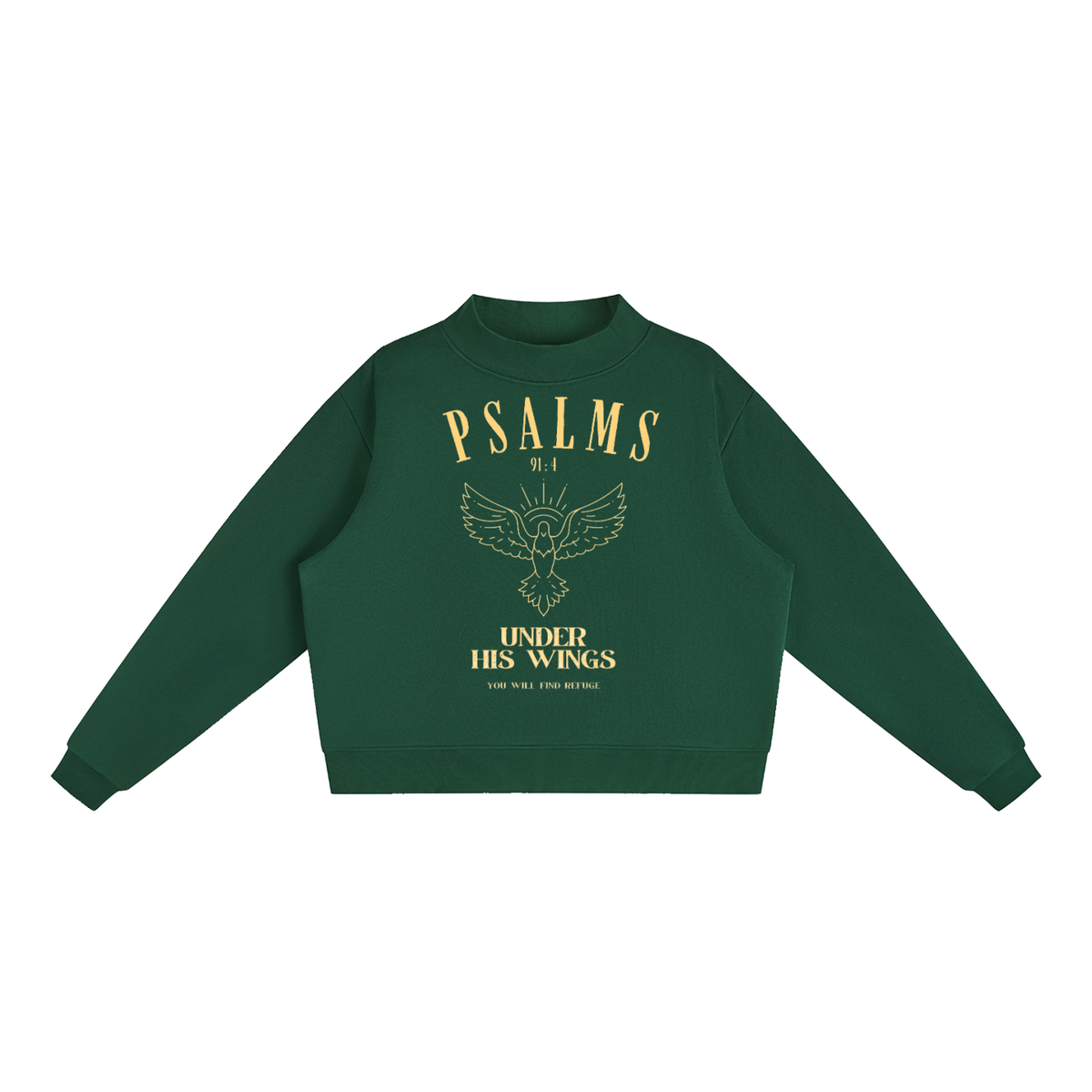 Under His Wings Essential Fleece Mock-Neck Crew Sweatshirt