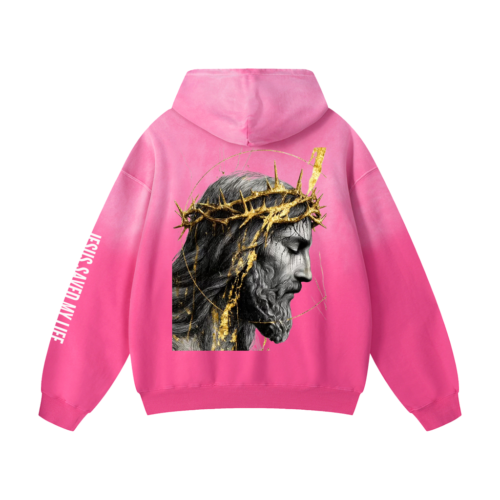 JESUS Heavyweight Sunfade Oversized Hoodie