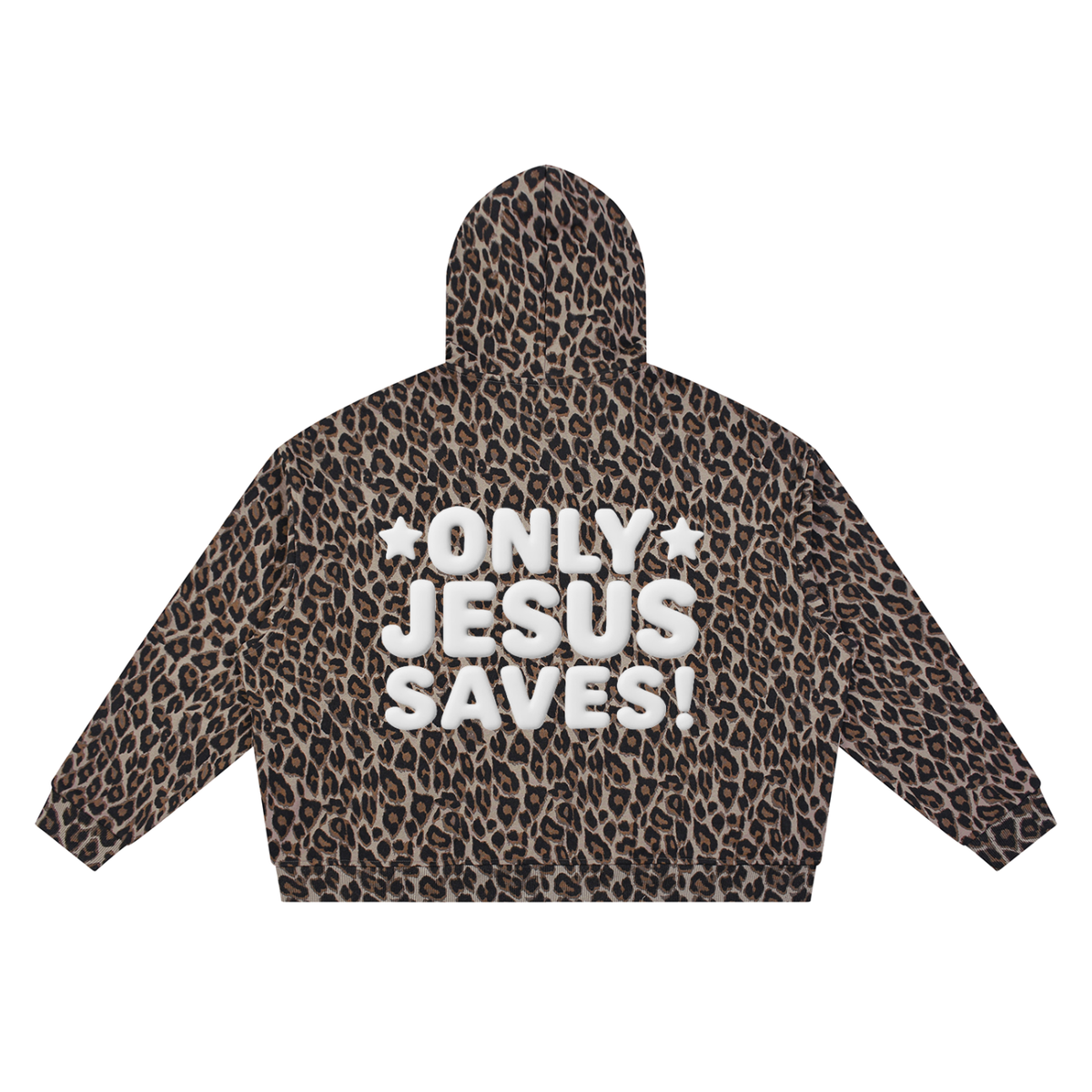 ONLY Jesus Saves Unisex Leopard Full Zip Hoodie