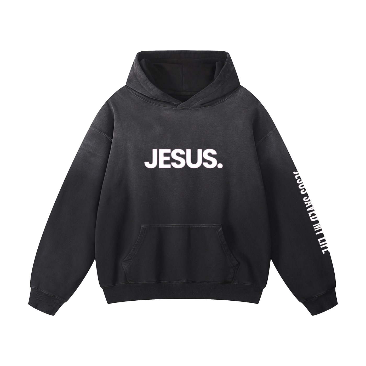 JESUS Heavyweight Sunfade Oversized Hoodie