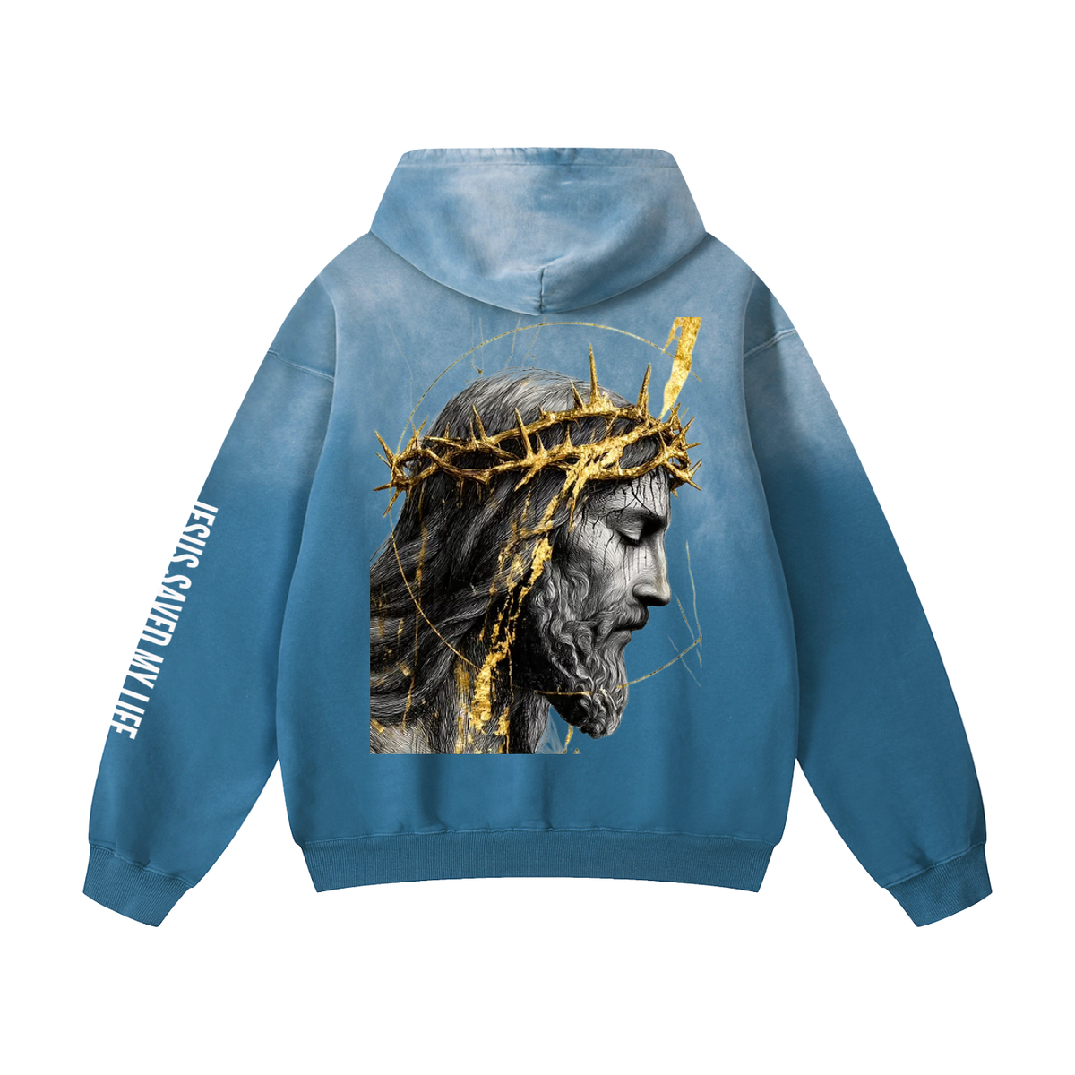 JESUS Heavyweight Sunfade Oversized Hoodie