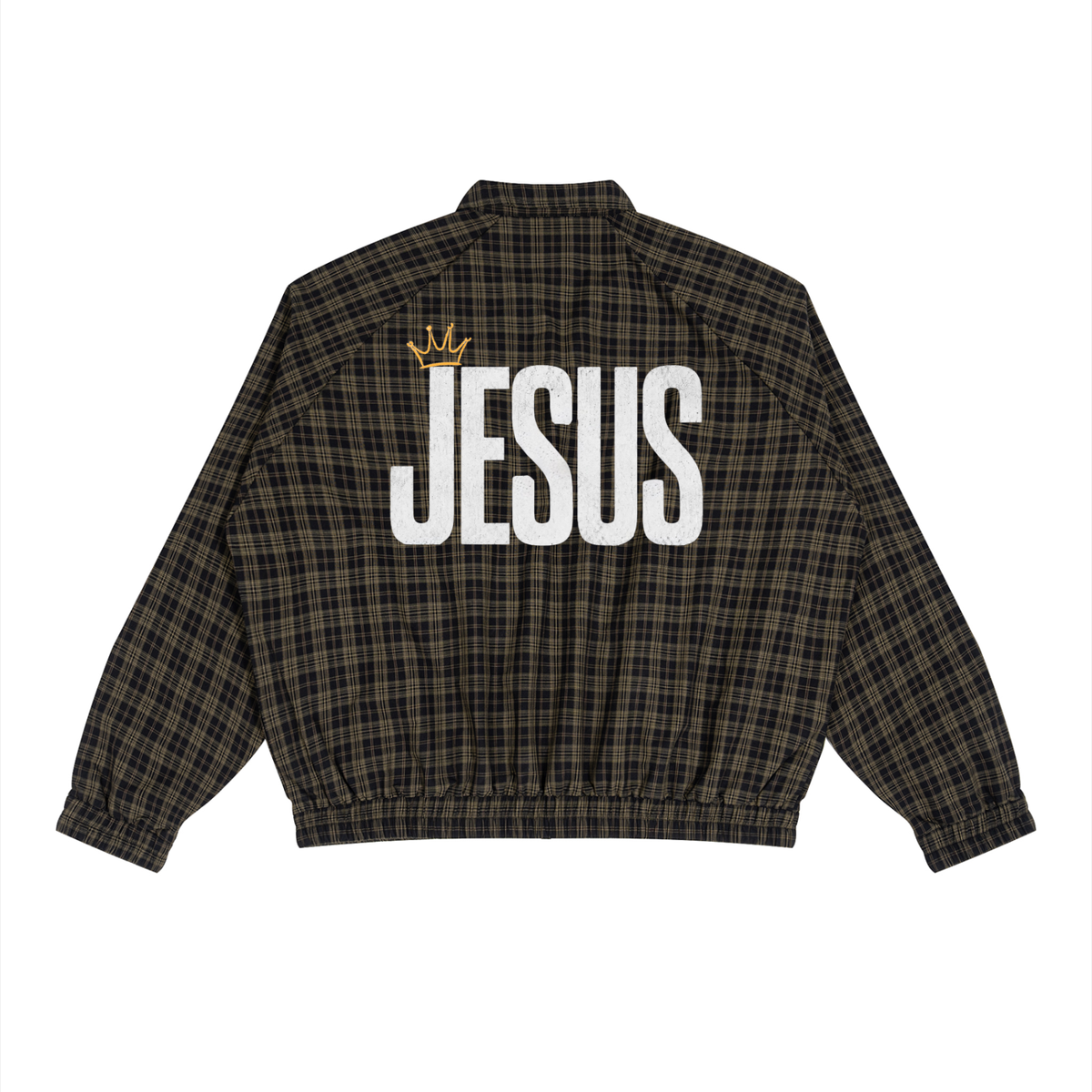 Jesus is King Plaid Full-Zip Track Jacket