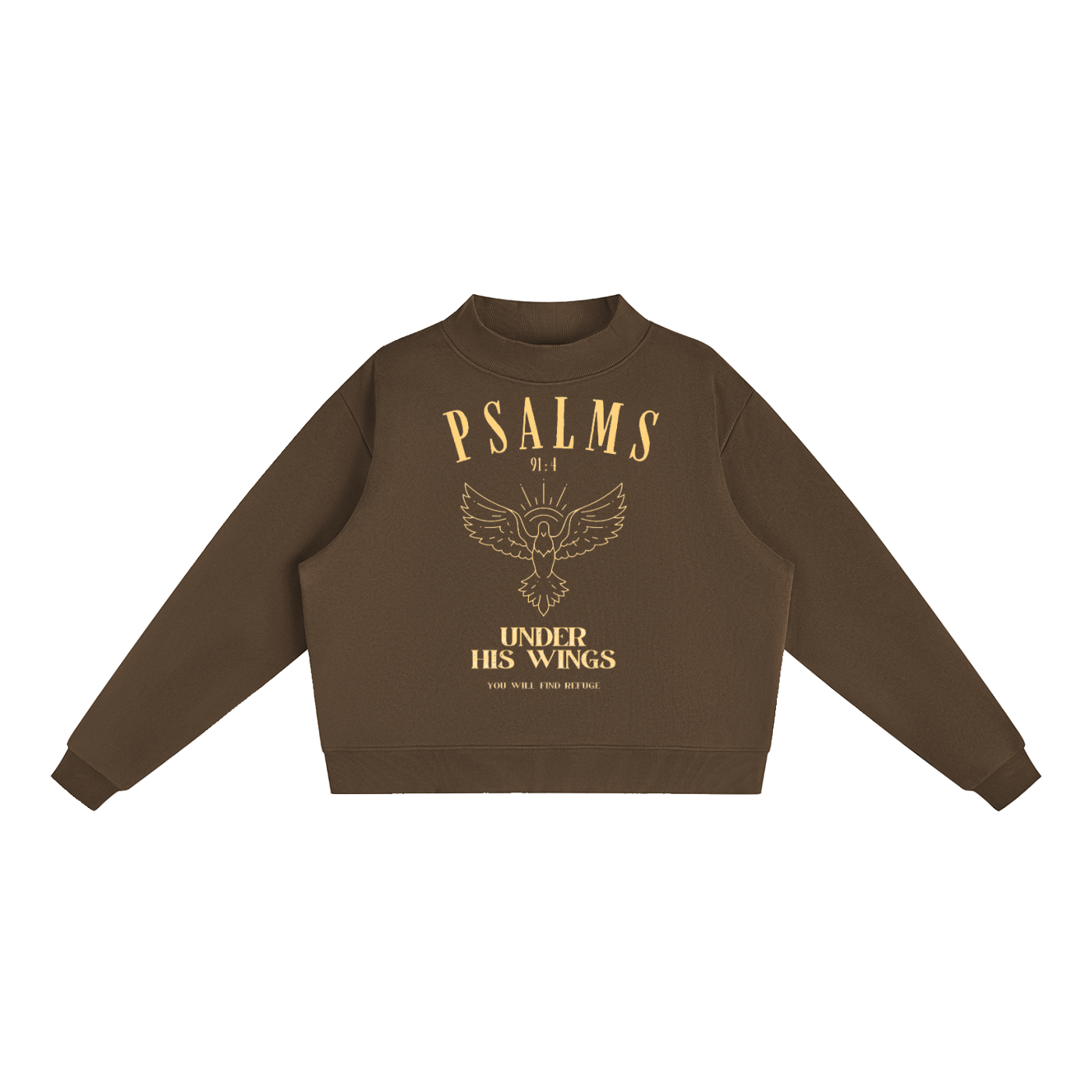 Under His Wings Essential Fleece Mock-Neck Crew Sweatshirt