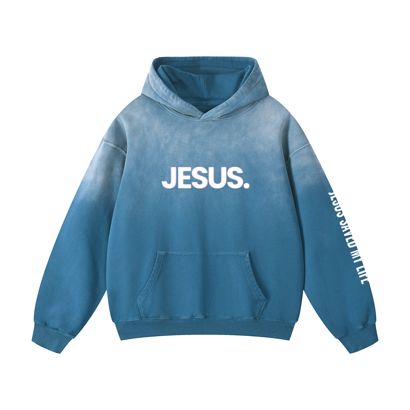 JESUS Heavyweight Sunfade Oversized Hoodie