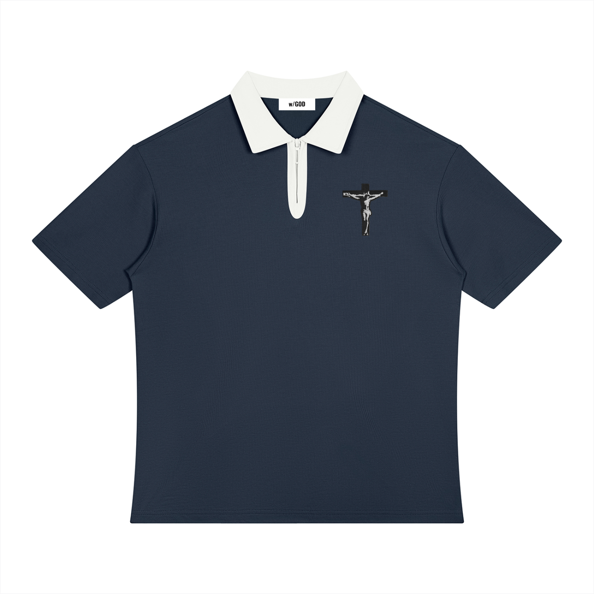 Jesus is king Unisex Color Block Quarter-Zip Polo Shirt