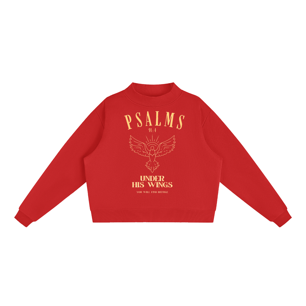 Under His Wings Essential Fleece Mock-Neck Crew Sweatshirt