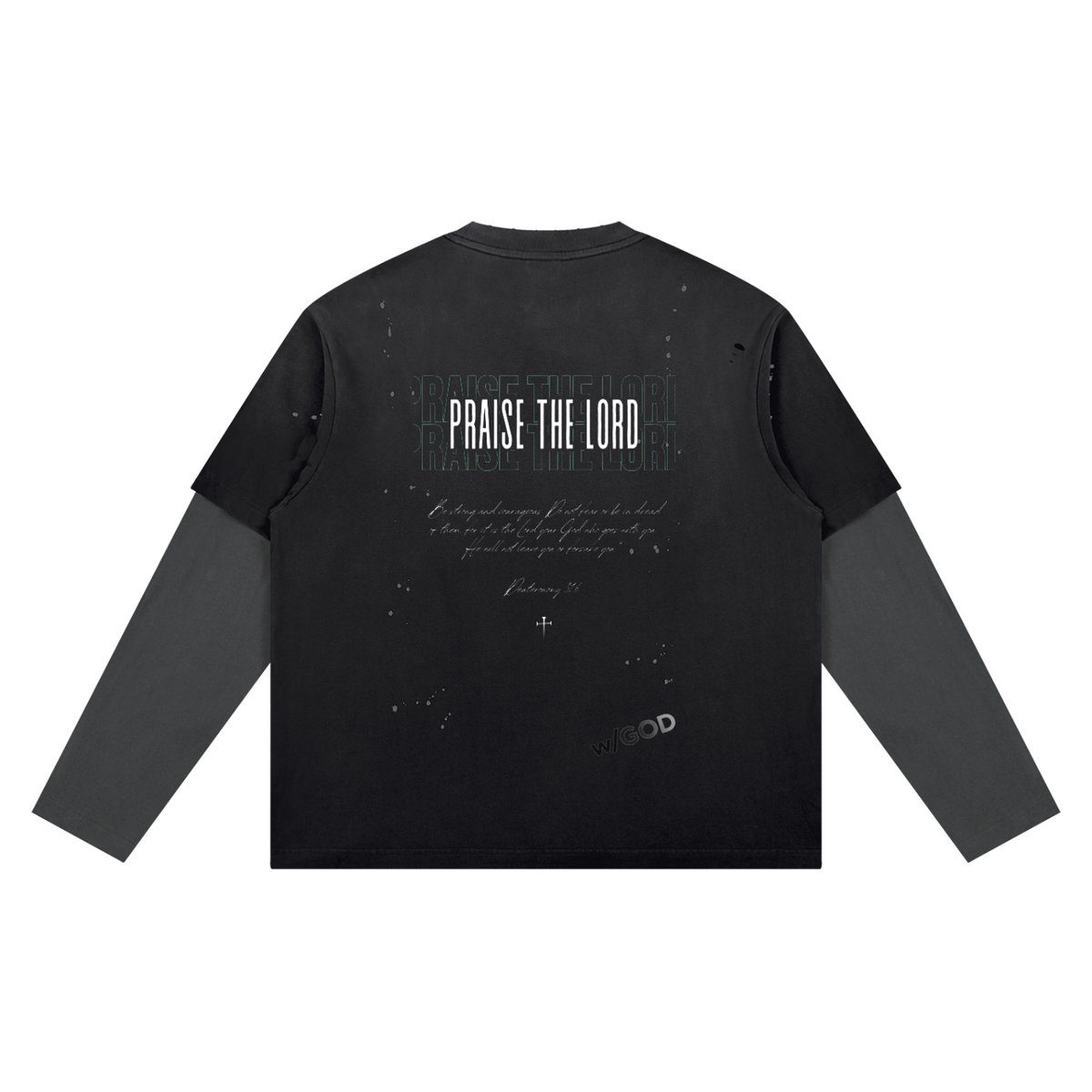 Unisex Vintage Wash Distressed Layer T-Shirt