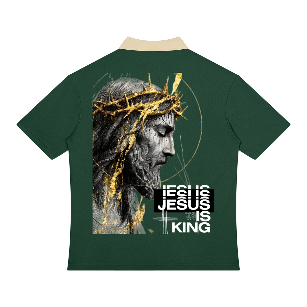Jesus is king Unisex Color Block Quarter-Zip Polo Shirt