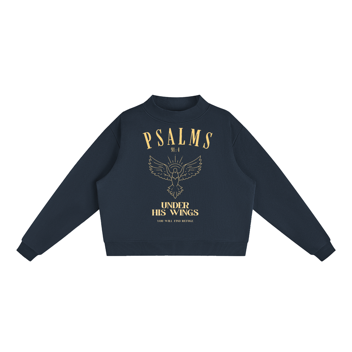 Under His Wings Essential Fleece Mock-Neck Crew Sweatshirt