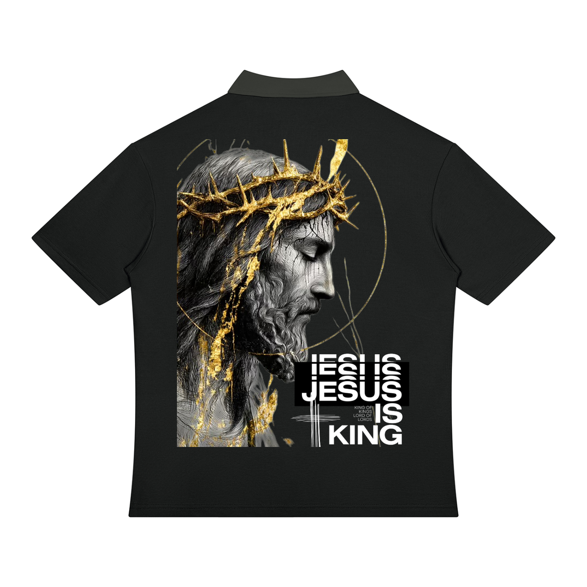 Jesus is king Unisex Color Block Quarter-Zip Polo Shirt