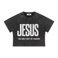 Women's Mineral Wash Raglan Crop T-Shirt