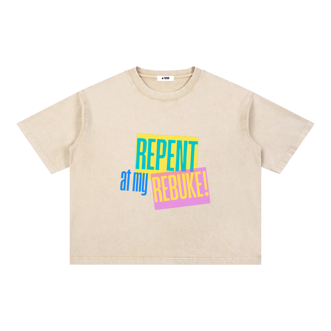 Mineral Wash Boxy Cotton T-Shirt