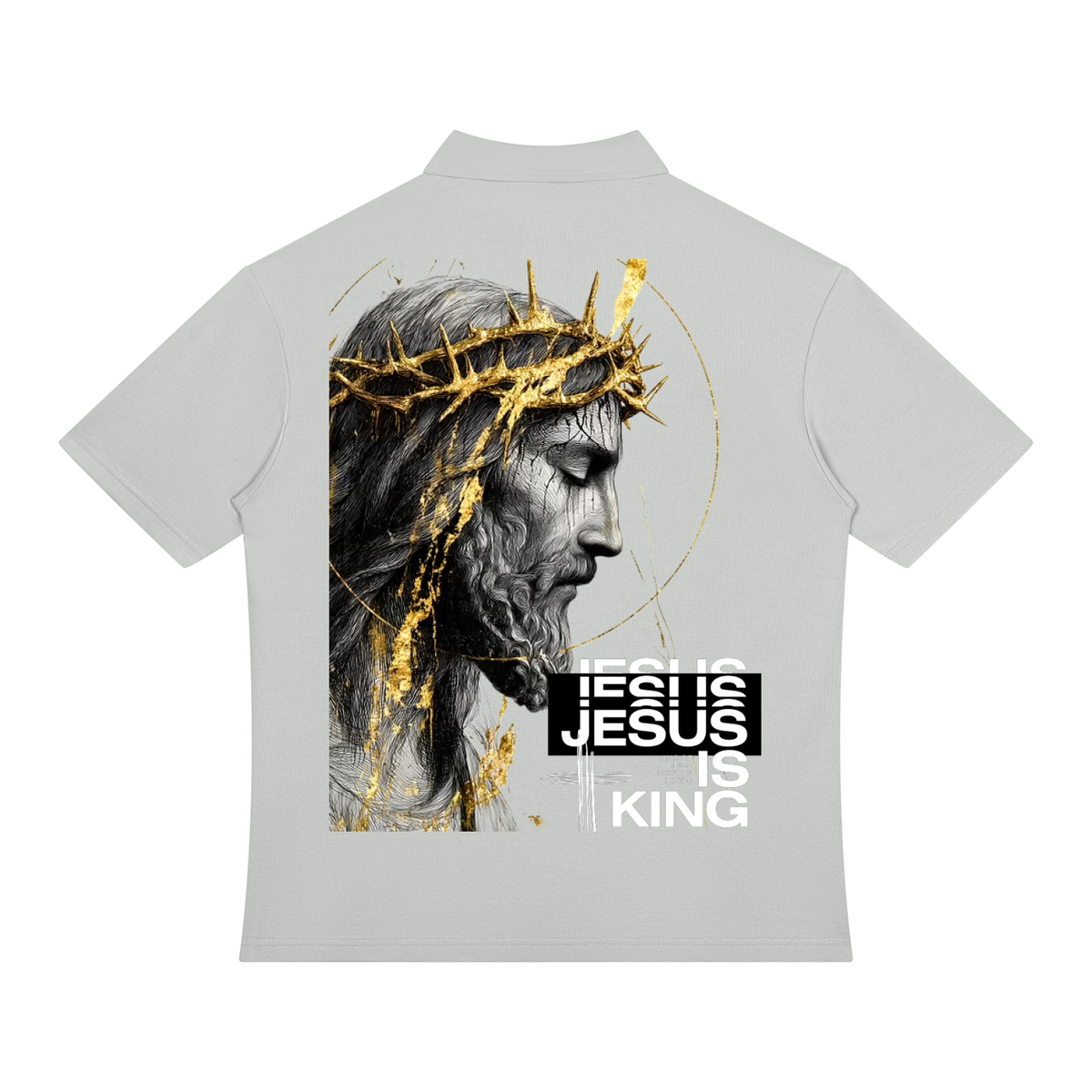 Jesus is king Unisex Color Block Quarter-Zip Polo Shirt
