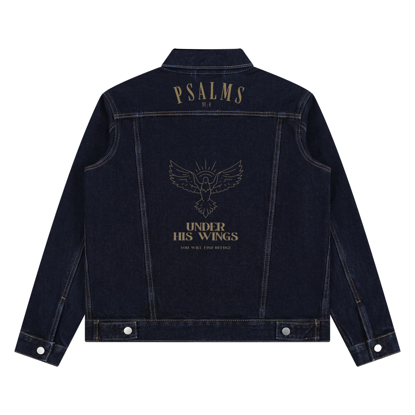 Under His Wings Vintage Wash Denim Jacket