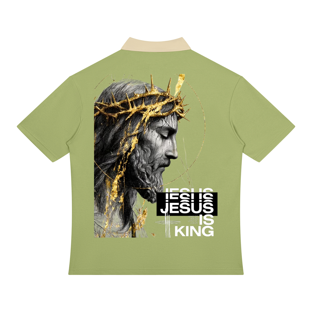Jesus is king Unisex Color Block Quarter-Zip Polo Shirt