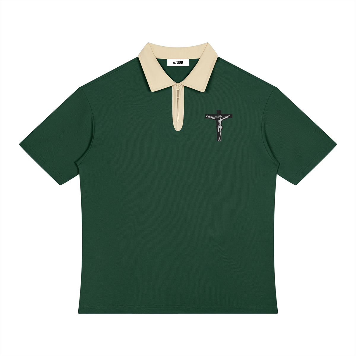 Jesus is king Unisex Color Block Quarter-Zip Polo Shirt