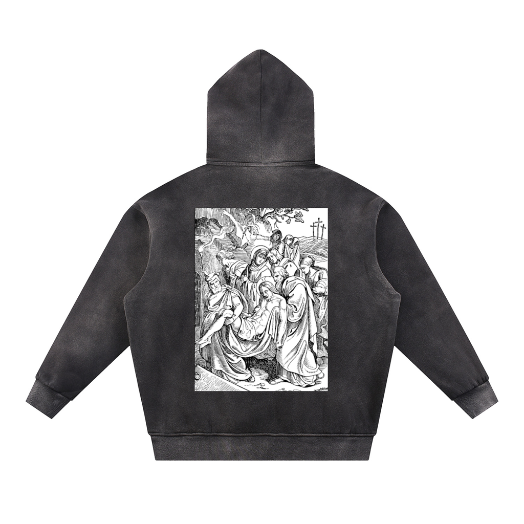 Jesus Sun Fade Fleece lined Hoodie
