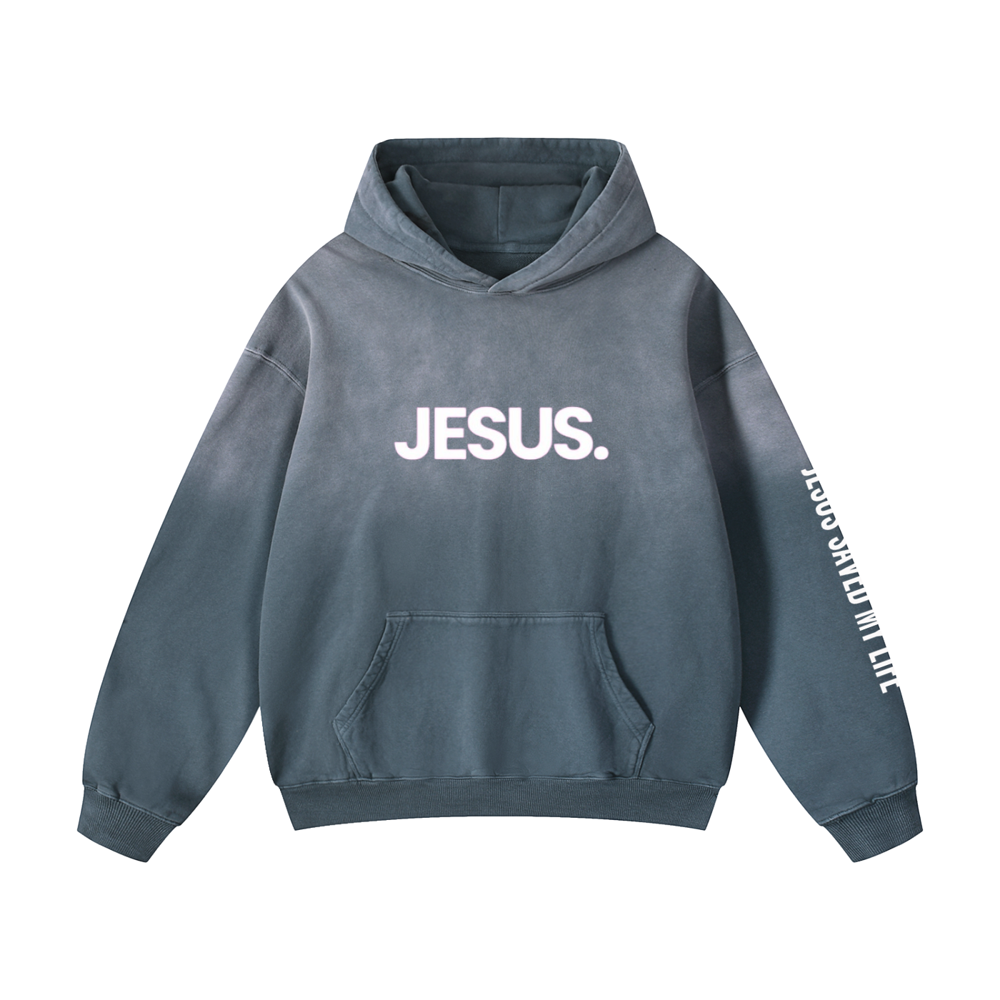 JESUS Heavyweight Sunfade Oversized Hoodie