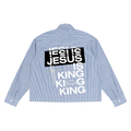 Jesus is King Striped Shirt Button Up