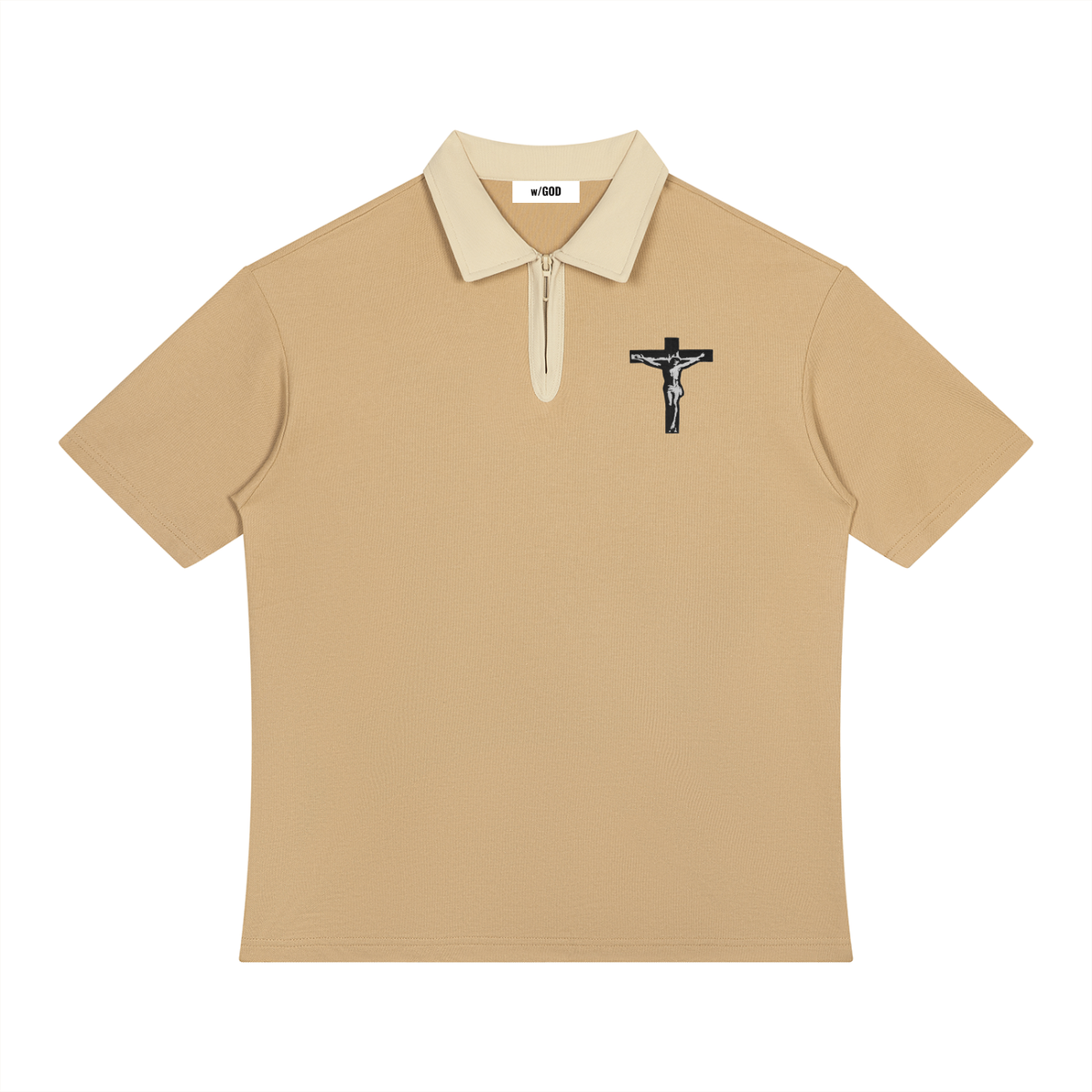 Jesus is king Unisex Color Block Quarter-Zip Polo Shirt